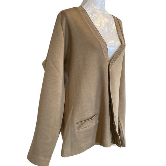 Edward Lenton Brown Wool Oversize Earth Tones Academia Golf Cardigan Size Large - Picture 3 of 16